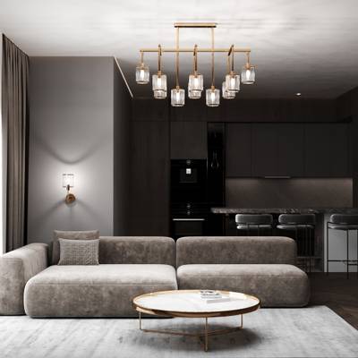 Умная потолочная люстра 60144/10 золото