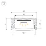 Профиль LINE-1708-2000 ANOD GOLD (Arlight, Алюминий)