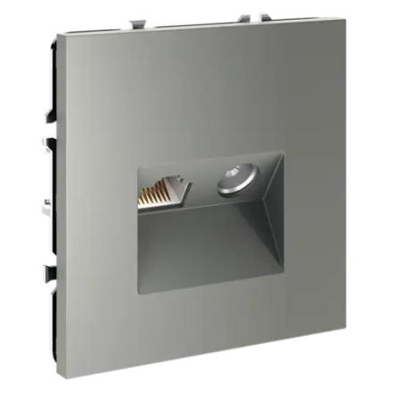 VLS060705 Розетка телевизионная встраиваемая VOLTUM S70 TV+RJ45 кат. 6, (сталь). (ТМ Maytoni)