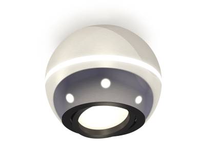 Комплект накладного поворотного светильника XS1104010 PSL/PBK серебро полированное/черный полированный MR16 GU5.3 LED 3W 4200K (C1104, N7002)