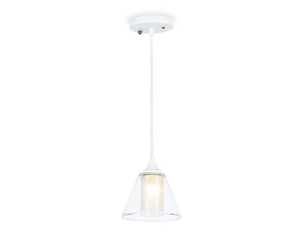 Светильник подвесной TR3551 WH/CL/FR белый/прозрачный/белый матовый E27 max 40W D160*800