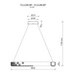 Люстра подвесная Elegance Chrome FL1148-8P, LED