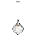 4949/1 PENDANT ODL22 401 хром/прозрачный/стекло Подвес E14 1*40W KESTA