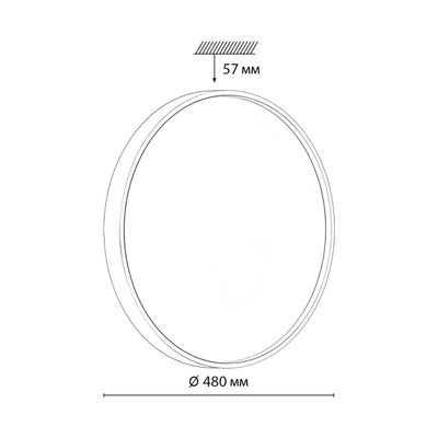 7743/EL COLOR SN 127 Светильник светодиодный потолочный пластик/белый/зеленый LED 70Вт 3000-6000К D480 IP43 пульт ДУ MAVIC