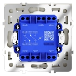 VLS020405 Проходной переключатель встраиваемый VOLTUM S70 двухклавишный с подсветкой 10А, (сталь). (ТМ Maytoni)