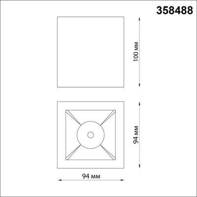 358488 OVER NT20 442 белый/золото Светильник накладной IP20 LED 4000K 10W 220V RECTE