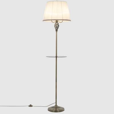 Citilux Вена CL402930T Торшер бронза со столиком и белым абажуром