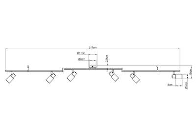 Спот Arte Lamp CAVALLETTA A4510PL-6SS, 6хE14