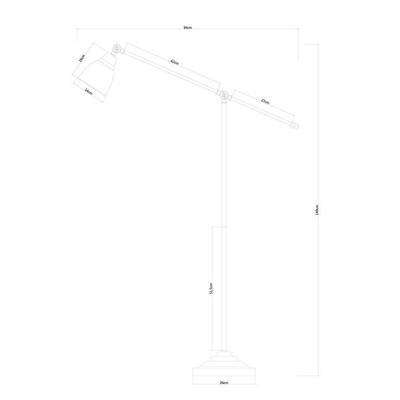 Торшер Arte Lamp BRACCIO A2054PN-1AB, 1хE27