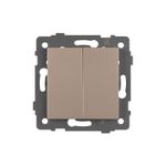 Механизм выключателя двухклавишный непроходной SWT-MK02-PL-GD-V (250V, 10A) (Arlight, -)