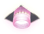 Встраиваемый точечный светильник TN356 CH/PI хром/розовый GU5.3+3W (LED COLD) 95*95*45