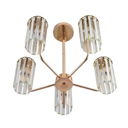 8347/5 CLASSI золото/прозрачный, металл/хрусталь Люстра подвесная E14 5*40W 220V FAVLA