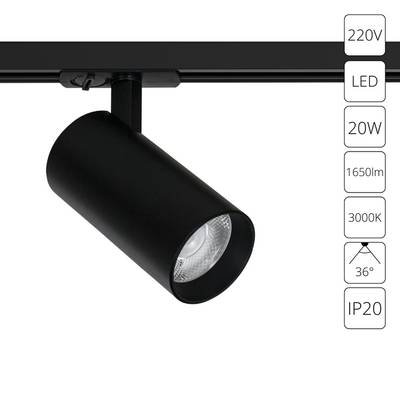 Трековый светильник Arte Lamp BENE A1937PL-1BK, 1хLED