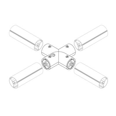Соединитель профиля ROUND-D36-360-X90 (Arlight, Алюминий)