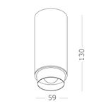 ST600.442.10 Светильник потолочный Zoom Черный LED 1*10W 4000K 1 000Lm Ra&gt;80 15-60° IP20 D59xH130 170-240VV