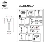 SL081.405.01 Светильник уличный наземный ST-Luce Черный/Черный, Прозрачный E27 1*40W