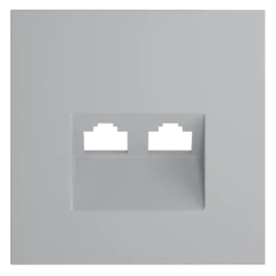 VLS001416 Накладка для розетки компьютерной двойной RJ45+RJ45 кат.6, S70 (серый). (ТМ Maytoni)