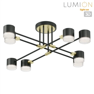8307/8C COMFI LN26 237 золотой/черный, металл Светильник потолочный GX53 LED 8*7W 220V LENIANA
