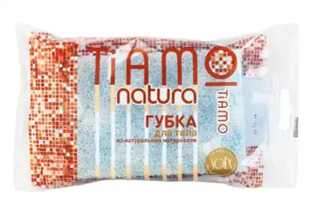 Губка для тела TIAMO Natura "ОРИГИНАЛ", целлюлоза+массаж