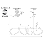 SL6102.303.45 Светильник подвесной ST-Luce Латунь/Белый LED 1*45W 4000K