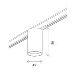 ST671.436.09 Магнитный трековый светильник Черный LED 1*9W 3000K 500Lm Ra&gt;90 36° IP20 D45xH63 24V