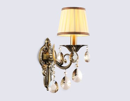 Настенный светильник с абажуром TR4578 SB/WH бронза/белый E14 max 40W 405*130*230