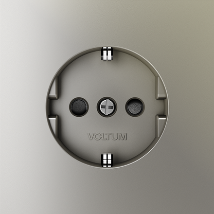 VLS040204 Розетка встраиваемая VOLTUM S70 с заземлением и защитными шторками, 16А, (шелк) (ТМ Maytoni)