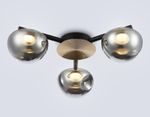 Светильник светодиодный потолочный LH12006/3 BK/GD/SM черный/золото/дымчатый 18W 3000K D640*170