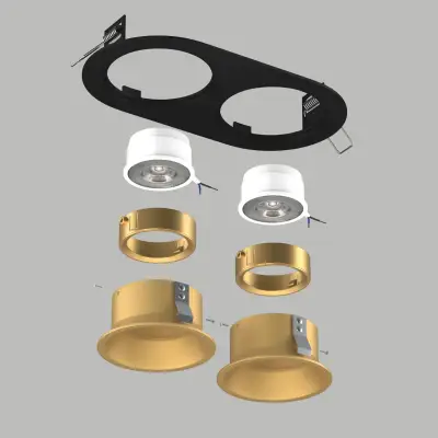 D6570303GMOD Светильник DOMINO ROUND  под LED модуль/лампу МR16 (214657+214603+214603+214003+214003)