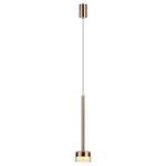 7152/10L HIGHTECH ODL26 Подвесной светильник  медь/янтарное стекло/металл IP20 LED 10W 3000K 220V LASLO