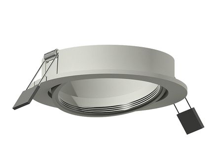 Корпус светильника встраиваемый поворотный для насадок D70mm C7653 SGR серый песок D106*H25mm MR16 GU5.3