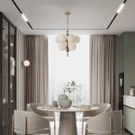 5405/9 MODERN ODL_EX23 177 золотой/серый/зеленый/белый матовый металл/керамика/стекло Люстра E14 9*40W PALLE