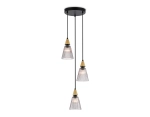 Светильник подвесной LH58112/3 BK/LW/SM черный/светлое дерево/дымчатый E14*3 max 40W D270*1200