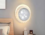 Настенный светодиодный светильник с хрусталем FA272 WH/GR белый/серый LED 3000K+6400K 24W 200*180*50