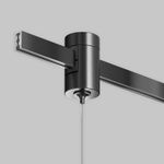 Коннектор с тросовым подвесом Tau в шинопровод Flarity черный TRA154SW-1B. TM Maytoni