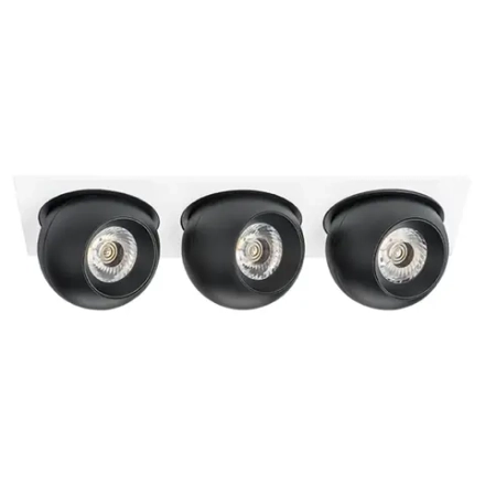 i536747474 Светильник INTERO LED 9W*3 850LM*3 24G БЕЛЫЙ/ЧЕРНЫЙ 4000K (217536+217074+217074+217074)