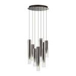 5061/32L PENDANT ODL24 319 черный/темн.хром/металл/стекло Люстра каскадная LED 7*4W 3000K SHINY