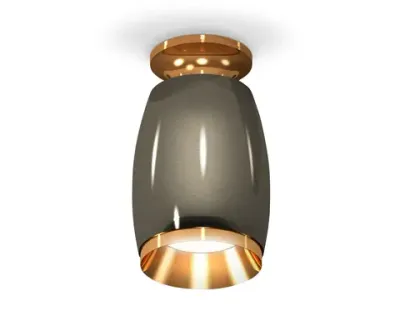 Комплект накладного светильника XS1123043 DCH/PYG черный хром/золото желтое полированное MR16 GU5.3 (N6905, C1123, N7034)