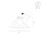 Точечный встраиваемый светильник Arte Lamp ACCENTO A3217PL-1WH, 1хGU10