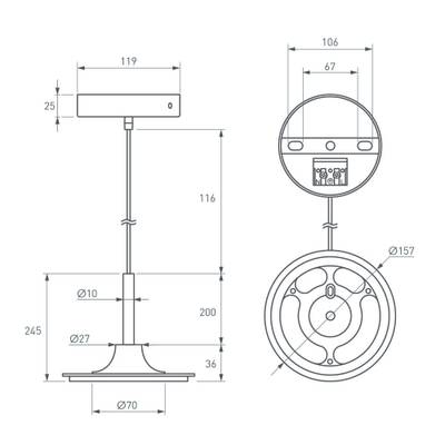 Подвес SPX-HANG-R150-L1400 (BK) (Arlight, Металл)