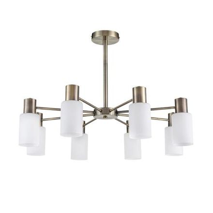 8100/8C COMFI LN25 бронза/белый металл/стекло Люстра потолочная Е14 8*40W 220V MAVE