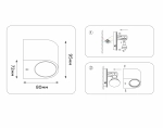 Светильник уличный настенный архитектурный ST3722 BK черный IP65 GU10 max 35W 80*72*95