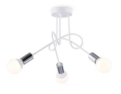 Потолочный светильник в стиле лофт TR80414/3 WH/CH белый/хром E27/3 max 60W D670*370