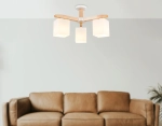 Подвесная люстра TR83115/3 WH/LW белый/светлое дерево E27/3 max 40W D580*320