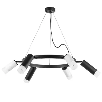 LR0168733631 Люстра RULLO 6х50W GU10 ЧЕРНЫЙ/БЕЛЫЙ (571016+214487-3+214436-3+202431-6)