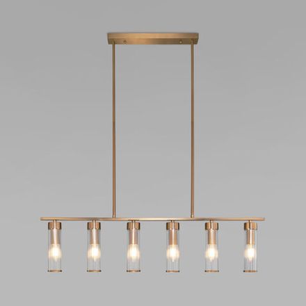 Умный потолочный светильник со стеклянными плафонами 60166 латунь