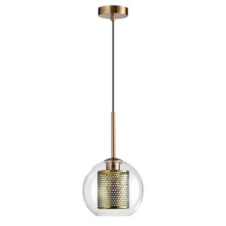 4939/1 PENDANT ODL22 467 античн.бронза/металл/прозрачный/стекло Подвес E27 1*40W CLOCKY
