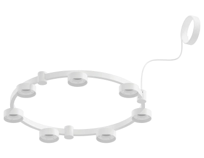 Корпус светильника Techno Ring подвесной для насадок Ø85мм C9236/7 SWH белый песок D635*70.5mm GX53/7