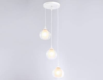 Подвесной светильник TR3540/3 WH/CL/FR белый/прозрачный/белый матовый E27*3 max 40W D281*800