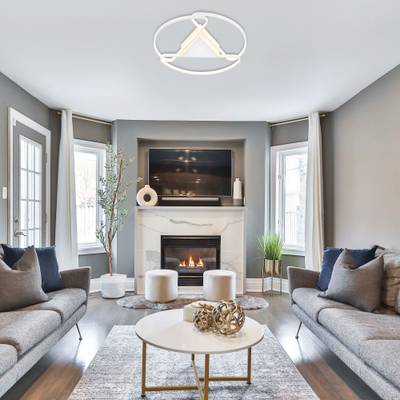 Потолочный светодиодный светильник с пультом управления 90232/3 белый